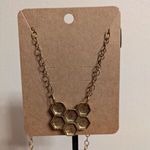 Handmade Gold Honeycomb Necklace